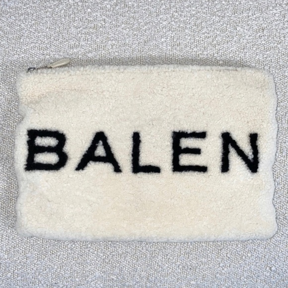 Authentic Pre-Owned Balenciaga Shearling Logo Pouch - Picture 13 of 16